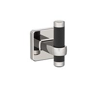 Amerock BH36563PNBBR | Gancio singolo per accappatoio in nichel lucido/bronzo nero | 68 mm di lunghezza porta asciugamani | Esquire | Gancio per asciugamani per bagno | Hardware da bagno | Accessori