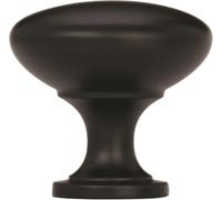 Amerock BP53005-FB - Pomello piatto per finiture metalliche, diametro 1-1/4", colore: Nero