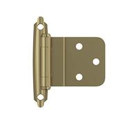 Amerock BPR3428BBZ | Cabinet Hinge | 3/8 in (10 mm) Inset Self Closing Face Mount | Golden Champagne | Kitchen Cabinet Door Hinge | 1 Pair/2 Pack | Functional Hardware
