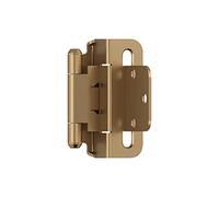 Amerock BPR7565CZ | Cerniera per armadio | 10 mm Inset Self Closing parziale Wrap | Bronzo champagne | Cerniera per porta dell'armadio da cucina | 1 paio | Hardware funzionale