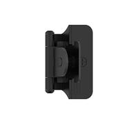 Amerock BPR8701FB | Cerniera per armadio | 6 mm sovrapposizione doppia smontabile | nero opaco | Cerniera per porta dell'armadio da cucina | 1 paio/2 pezzi | Hardware funzionale