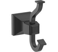 Amerock Gancio singolo per accappatoio, nero opaco, Mulholland, gancio per asciugamani, accessori da bagno