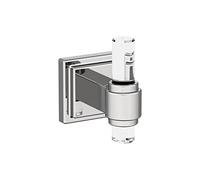 Amerock Glacio - Gancio singolo per accappatoio, colore: trasparente/cromato