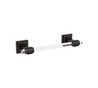 Amerock Glacio, portasciugamani, 203 mm, trasparente, bronzo lucidato a olio, accessori da bagno