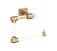 Amerock Glacio - Portasciugamani ad anello, 138 mm, colore: trasparente/bronzo champagne