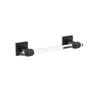 Amerock Glacio - Portasciugamani da 203 mm, colore: trasparente/nero opaco