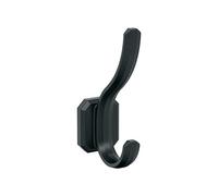 Amerock Granlyn Transitional - Gancio decorativo da parete a doppio foro, nero opaco
