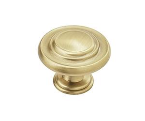 Amerock Inspirations™ - Pomelli per armadietti, diametro 33 mm, colore: dorato, confezione da 10