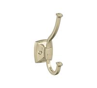 Amerock Kinsale H37002BBZ - Gancio decorativo da parete a doppio foro, dorato, per cappotti, cappelli, zaini, borse, ganci per bagno, camera da letto, armadio, ingresso, lavanderia, ufficio