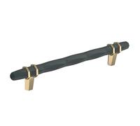 Amerock Maniglia per armadietto, bronzo nero/champagne dorato, 160 mm da centro a centro, Londra, confezione da 1, maniglia per cassetto, ferramenta per armadietti