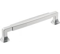 Amerock Maniglia per armadietto, cromo lucido, 160 mm, da centro a centro, statura, confezione da 1, maniglia per armadietto, hardware per armadietti