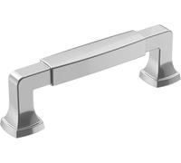 Amerock Mobiletto cromato lucido da 96 mm da centro a centro da 96 mm, statura | 1 confezione da 1 tirante per cassetti | maniglia per armadietti | ferramenta per armadietti