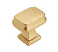 Amerock Pomello per armadietto, bronzo champagne, lunghezza 32 mm, rivitalizzare, confezione da 1, pomello per cassetti, hardware per armadietti