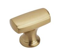 Amerock Pomello per armadietto, bronzo champagne, lunghezza 35 mm, Highland Ridge, confezione da 1, pomello per cassetti, hardware per armadietti