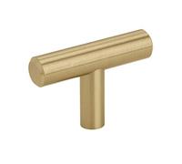 Amerock Pomello per armadietto, bronzo champagne, lunghezza 49 mm, tiranti per bar, confezione da 1, pomello per cassetti, hardware per armadietti