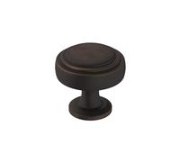 Amerock Pomello per armadietto, bronzo lucidato ad olio, diametro 32 mm, Winsome, confezione da 1, pomello per cassetti, hardware per armadietti