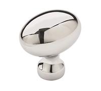 Amerock Pomello per armadietto, cromato lucido, lunghezza 35 mm, Vaile, confezione da 10, pomello per cassetti