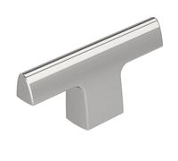 Amerock Pomello per armadietto, cromato lucido, lunghezza 64 mm, Riva, confezione da 1, pomello per cassetti, ferramenta per armadietti