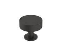 Amerock Pomello per armadietto, nero opaco, diametro 32 mm, raggio, confezione da 1, pomello per cassetti, hardware per armadietti