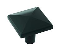 Amerock Pomello per armadietto, nero opaco, lunghezza 38 mm, estensione, confezione da 1, pomello per cassetti, hardware per armadietti