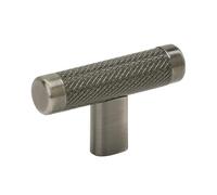 Amerock Pomello per armadio da cucina, color canna di fucile, 67 mm, Bronx, confezione da 1, ferramenta per mobili, pomello per cassetti del bagno, maniglia per cassetti e armadietti