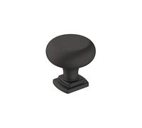 Amerock Pomello per armadio, nero opaco, diametro 32 mm, Surpass, confezione da 1, pomello per cassetti, hardware per armadietti