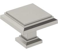 Amerock | Pomello per armadio | nichel satinato | Lunghezza 32 mm | Nomina | 1 confezione | Pomello per cassetti | Hardware per armadietti