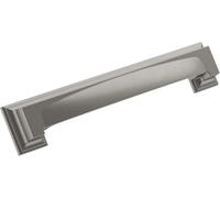 Amerock | Tirante a tazza per armadietto, nichel satinato, 128 mm e 160 mm, da centro a centro | Nomina | 1 confezione | tirante per cassetti, maniglia per armadietti | Maniglia per armadietti | Hardware per armadietti