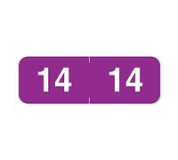 AMES COMPATIBLE Y-AMR14 - Etichetta a codice colore permanente, Mylar, anno "14", 1 1/2" x 1/2", viola (confezione da 500)