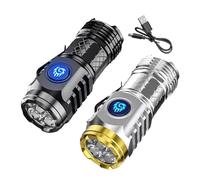 Amesor 2 Mostro A Tre Occhi Flash Super Power Flashlight, Torcia A LED Ricaricabile, Torcia Super Potente, Portatile Leggera Torcia Tascabile Impermeabile per Passeggiate, Escursioni, Campeggio