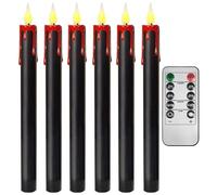 Amesor Candela LED | Decorazione con Effetto Fiamma,Luce Regolabile per Halloween, Candeliere Realistico per Teatro, Meditazione, Fotografia e Tavola