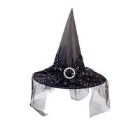 Amesor Cappello Da Strega Costume - Cappelli da Strega in Pizzo per Adulti,Accessori Per Cosplay E Feste Adulti Decorazione Interni Esterni