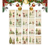 Amesor Cartoline Natalizie Vintage,Cartoline Natalizie Classiche 20 Pezzi - Biglietti di Auguri di Natale in Carta,Scuola Riunioni Auguri Quotidiani