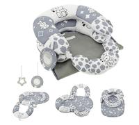 Amesor Cuscino E Tappetino Tummy Time - Tappetino Tummy Time e Cuscino Di Supporto Con Giocattolo Sensoriale Per Bambini - Attività Sensoriale Educativa Precoce per Bambine