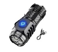 Amesor Mostro A Tre Occhi Flash Super Power Flashlight, Torcia A LED Ricaricabile, Torcia Super Potente, Portatile Leggera Torcia Tascabile Impermeabile per Passeggiate, Escursioni, Campeggio