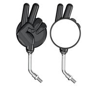 Amesor Specchi motociclisti per manubrio, specchio retrovisore laterale a 2 pezzi - lente sinistra e destra ad alta definizione ad alta definizione Accessori di guida gesti