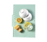 Amesor Tappetino Asciugapiatti Cucina,Protezione Anti Calore Per Piano Cucina - Accessorio Antiscivolo in Silicone per Stoviglie e Posate, 38x25 cm