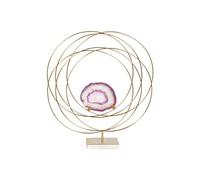 Amethyst 6672 Stone Figure e Marble Base, Gold/Purple, Medium