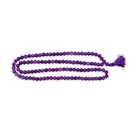 Ametista naturale 108 Bead +Guru Bead Jaap Mala, pietra semi preziosa certificata alla moda, Reiki, positivo, amore, ricchezza, abbondanza, buona fortuna, forza, 6 mm, -B08THPLDN7
