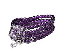 Ametista Naturale Bracciale in Ambra Pietra Opale Perline Collan