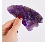 Ametista Naturale Gua Sha Raschietto Massaggiatore Facciale Pietra di Giada Guasha Scraping Board SPA Terapia di Massaggio Corpo Bellezza Cura del Viso, Raschietto Artiglio decorazione della stanza (