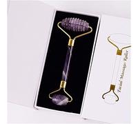 Ametista Pietra Grezza Ametista Rullo Viso A Dente di Sega e Cappucci in Silicone Gua Sha Set di Strumenti for la Cura Pietra Naturale Massaggiatore Al Quarzo Anti Rughe Cellulite Salute Collezioni di
