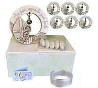 Ametista Regali Set 6 pezzi Bomboniere Cresima 9x9cm Complete di scatole, nastri, confetti, bigliettini personalizzati e campanelli
