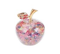 Ametista Strumento di Massaggio Pietra Naturale Viso Gua Sha Massaggiatore SPA Raschiando Cristallo, 1 Pz decorazione della stanza (Color : Rainbow, Size : 80mm)