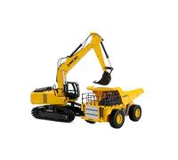 Amewi 2 in 1 Set ribaltabile e escavatore a catena a 9 canali 1:24 RTR, telecomandato RC bambino dai 6 anni in su