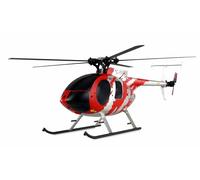 AMEWI / AFX MD500E Civile Brushless 4-Kanal 325mm Elicottero 6G RTF Rosso/Silber