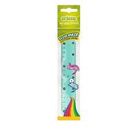 Amex Flexi Cricco - Righello di misurazione colorato trasparente geometria matematica - Flessibile elastico - Righello colorato per bambini scuola casa - scala 15 cm