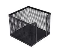 Amex Memobe - Porta foglietti in metallo metallico, accessorio da scrivania, accessori per casa e ufficio, durevole e resistente, colore: nero