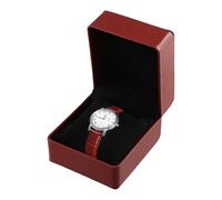 Amex Scatola per Orologi, PU Portaorologi da Viaggio in Pelle Scatola Porta Orologi con Cuscino Rimovibile Cassa per Orologio Singola Custodia Orologi Scatola Regalo per Uomo Donna (Caffè lucido)