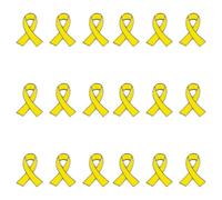 Amexo 18 Pezzi Spilla a Nastro Giallo, Spille Distintivi Carità Spille Segni Per Promuovere La Consapevolezza della Salute, Decorazioni Personalizzate (Giallo)